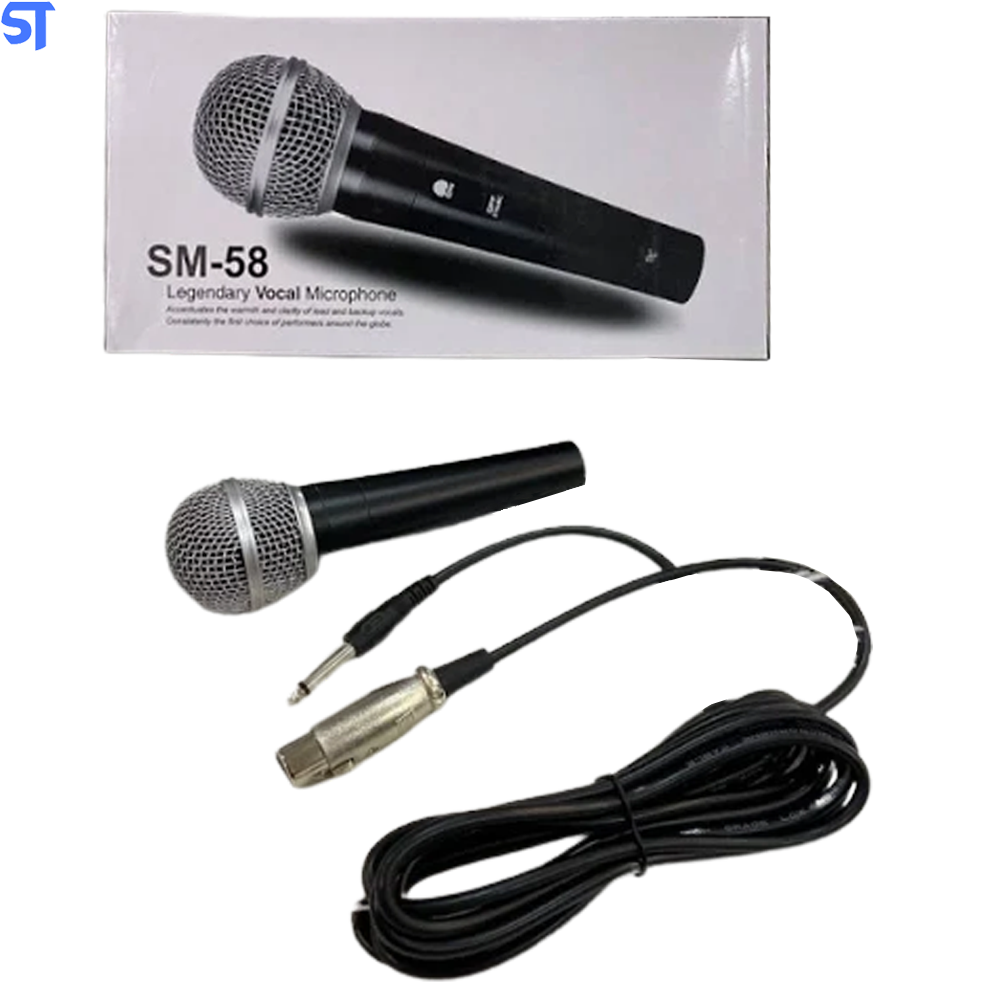 Microfone Sm 58 Profissional Com Cabo Legendary Vocal- SM-58